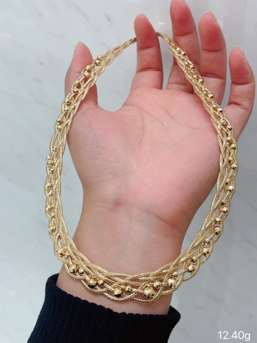 Classic Collarbone 18kt Gold Necklace Barak Fashion