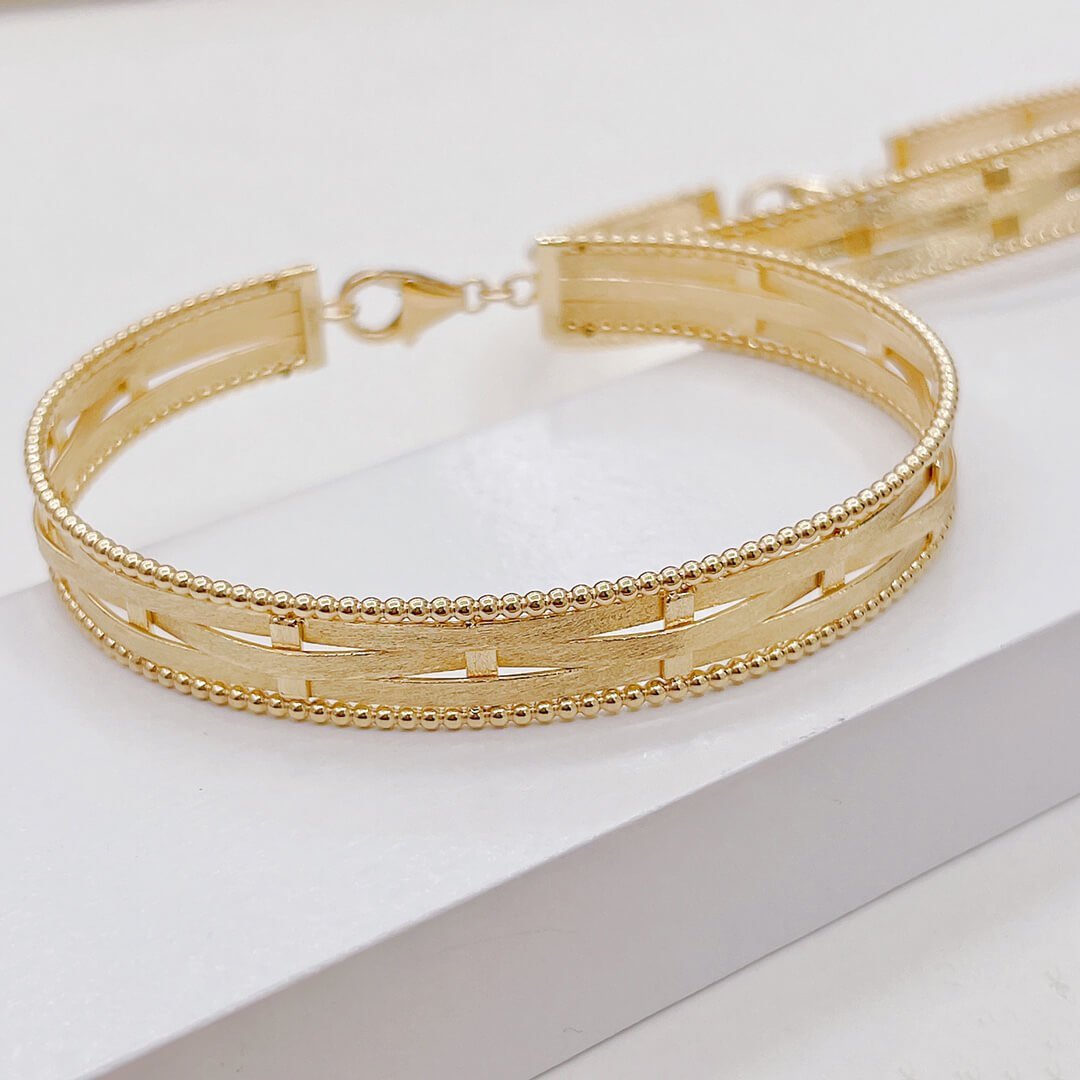 Vintage Style Design 18kt Gold Bracelet - Barak Fashion