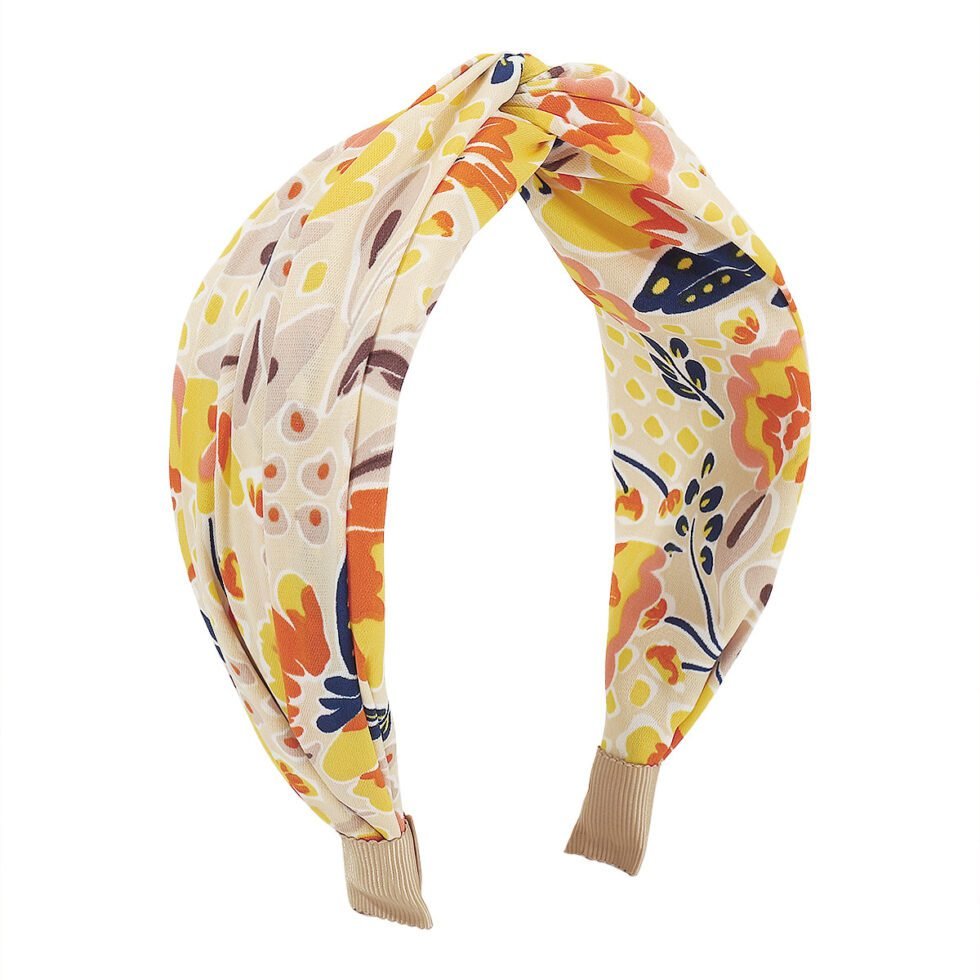 AB04 Simple Ethos Printed Cross Headband For Women-hb0023-