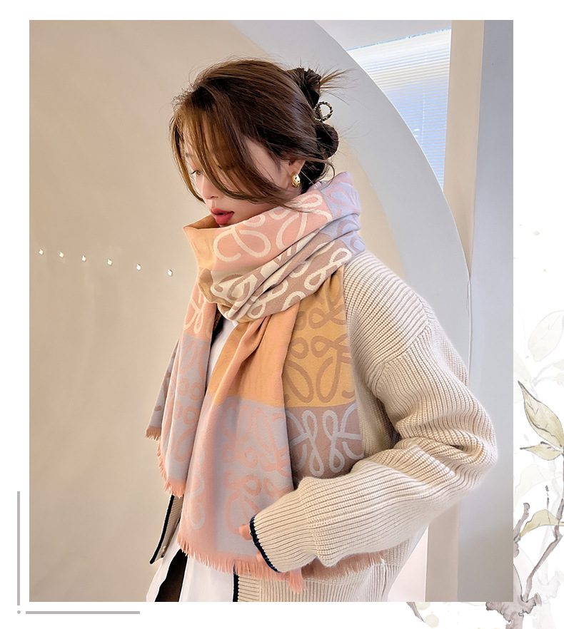 Autumn And Winter Love Scarf Women's Warm-tip002-b