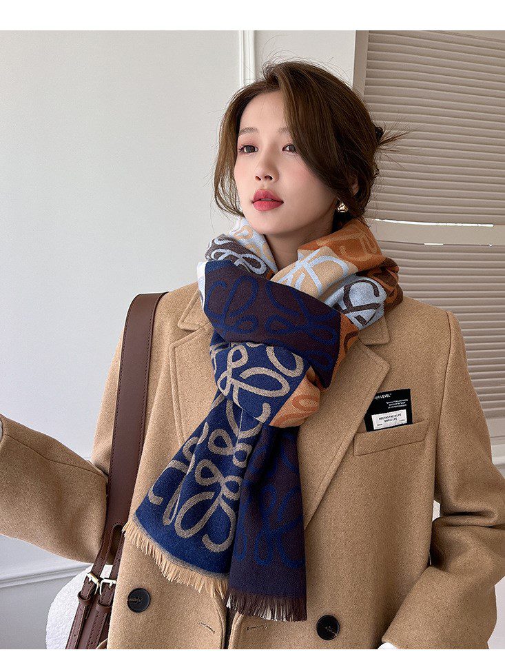 Autumn And Winter Love Scarf Women's Warm-tip002-c