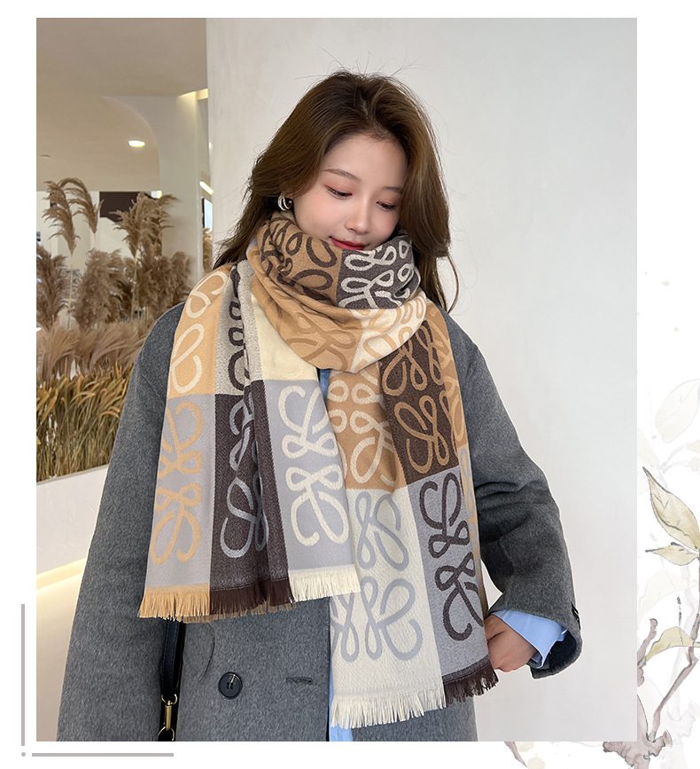 Autumn And Winter Love Scarf Women's Warm-tip002-e