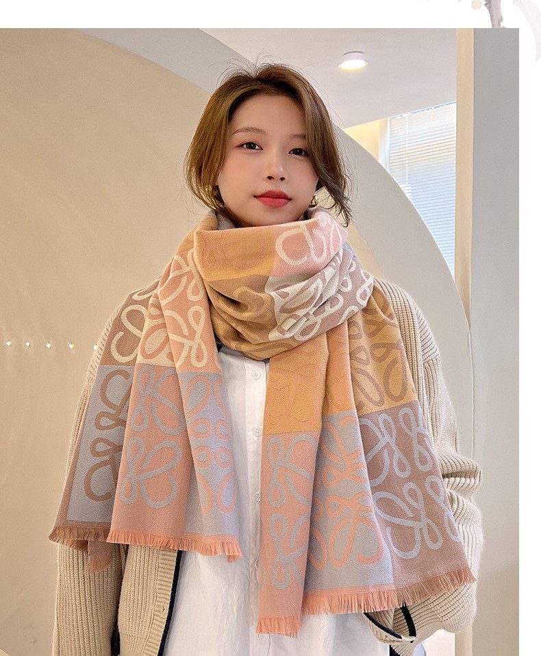 Autumn And Winter Love Scarf Women's Warm-tip002-g