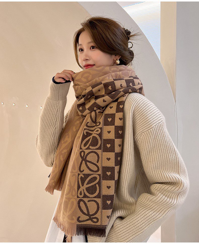 Autumn And Winter Love Scarf Women's Warm-tip002-i