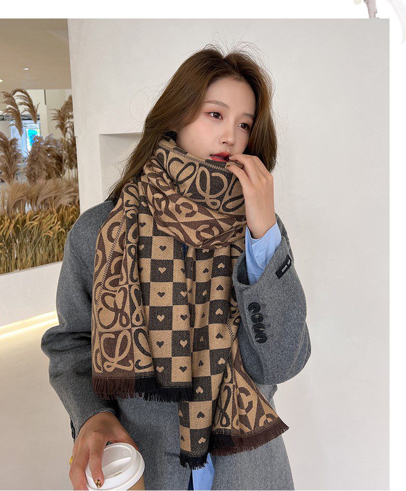 Autumn And Winter Love Scarf Women's Warm-tip002-o