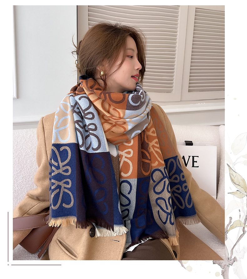 Autumn And Winter Love Scarf Women's Warm-tip002-p