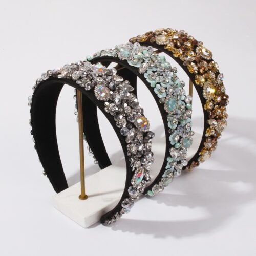 Baroque Style Heavy Imitation Crystal Headband-hb029-a