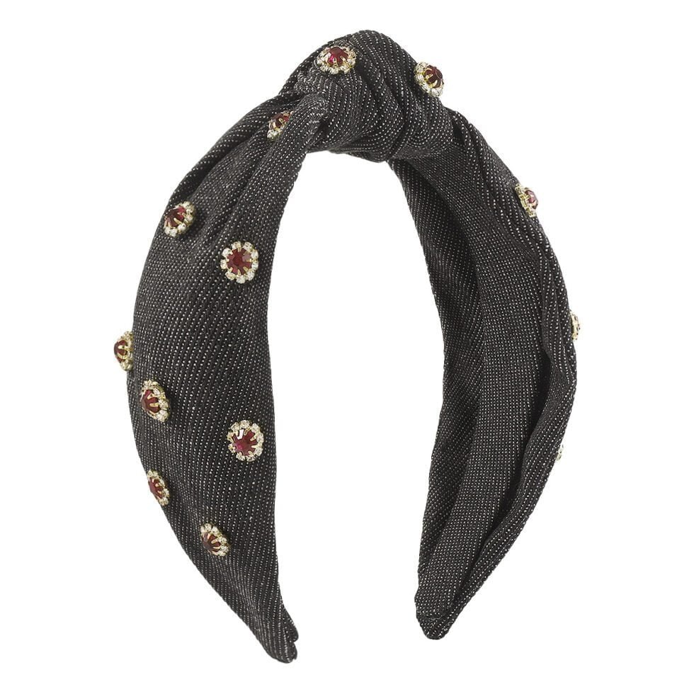 Black Stylish Vintage Denim Headband-HB0008-