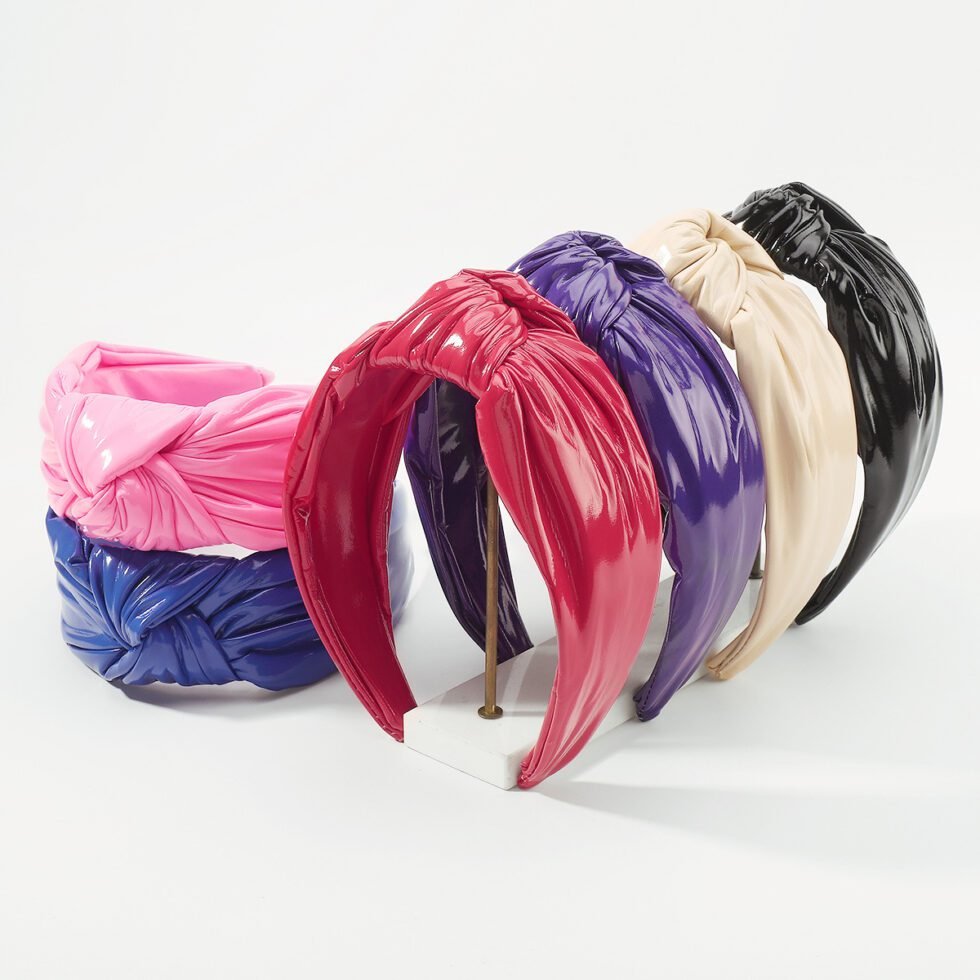 Bright PU-Leather Knotted Headband-HB0007-a