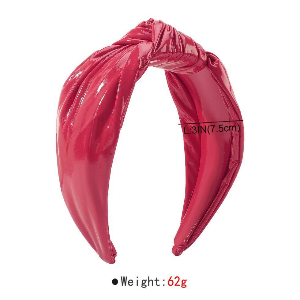 Bright PU-Leather Knotted Headband-HB0007-b