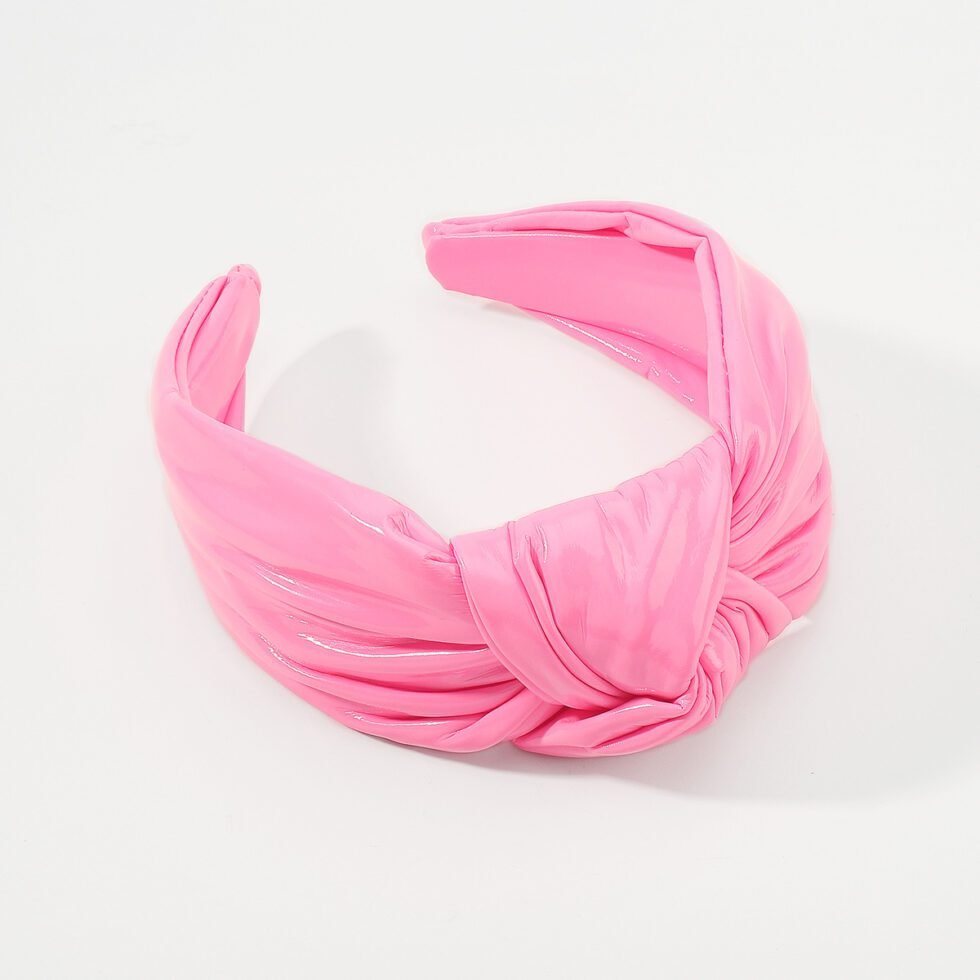 Bright PU-Leather Knotted Headband-HB0007-c