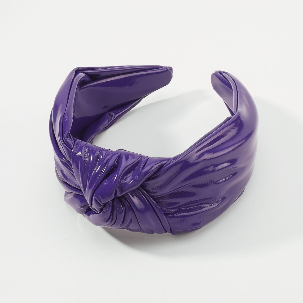 Bright PU-Leather Knotted Headband-HB0007-d