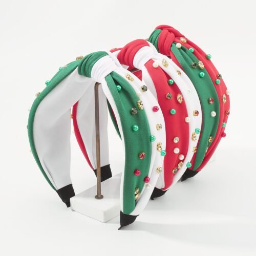 Christmas New Hair Accessories Fashion Personality Color Patchwork Cloth Headband-hb0010-a