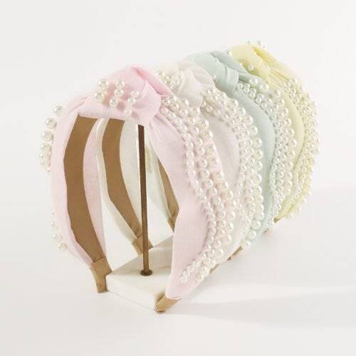 Fashion Temperament Simple Fabric Nail Bead Headband-hb0068-aa