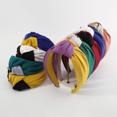 Patchwork Contrasting Fabric Headband-hb0055-a