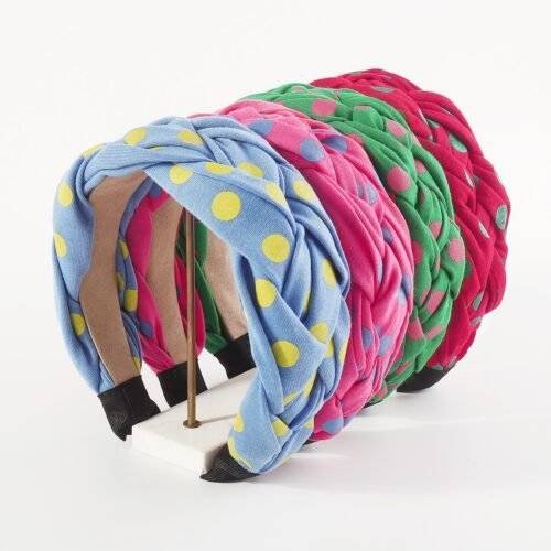 Personality Simple Polka Dot Fabric Headband Female-hb0074-a