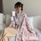 Pink Winter National Style Imitation Cashmere Shawl Scarf-tip001-