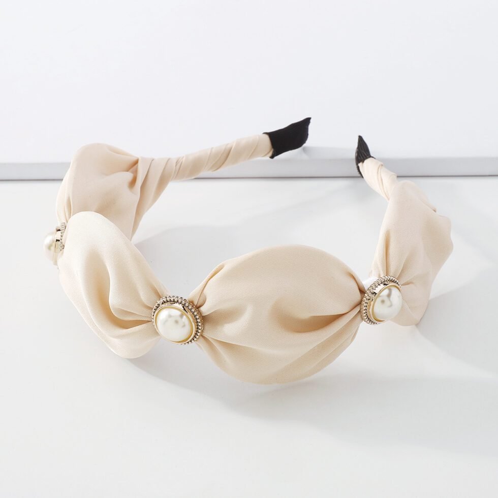 Simple Design Cloth Imitation Pearl Headband-hb0059-c