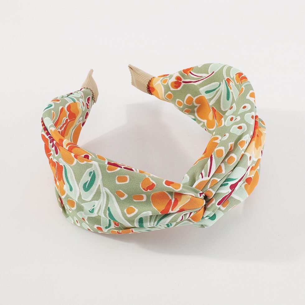 Simple Ethos Printed Cross Headband For Women-hb0023-b