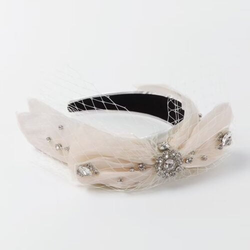 Stylish Bow With Diamond Headband-hb0047-b