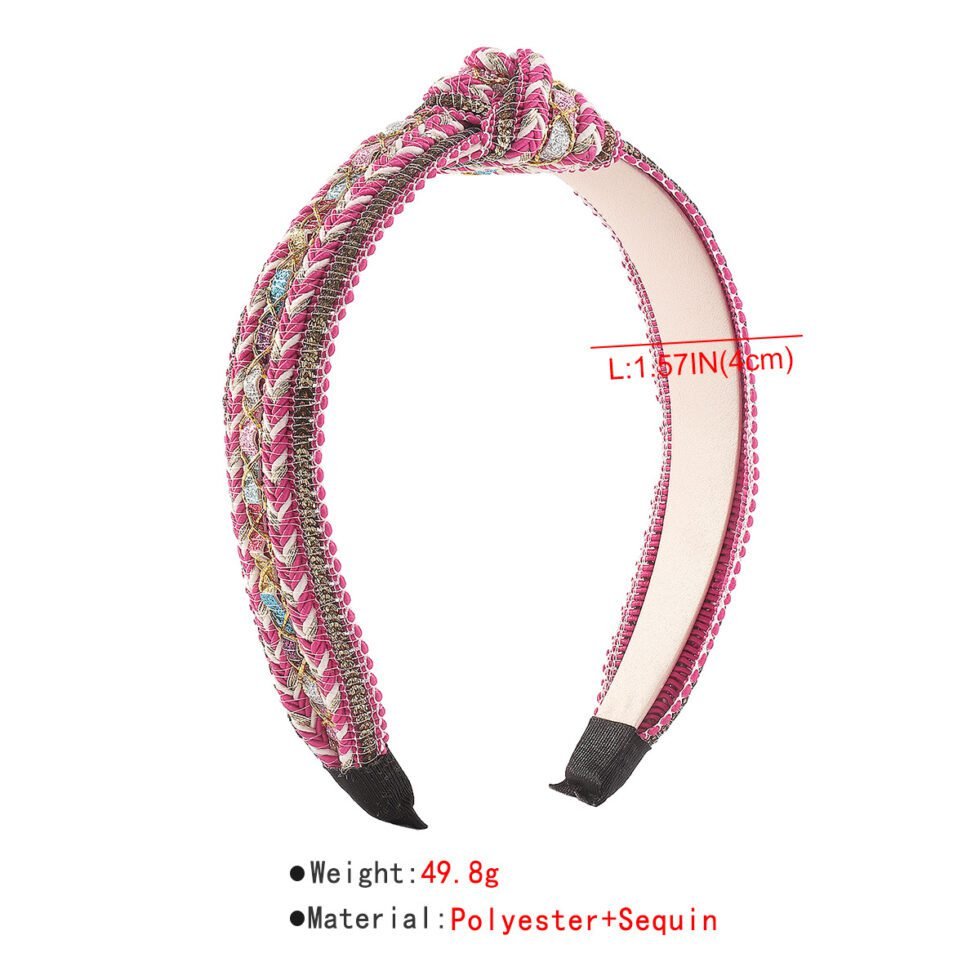 Trendy Boho Braided Headband-hb0051-d