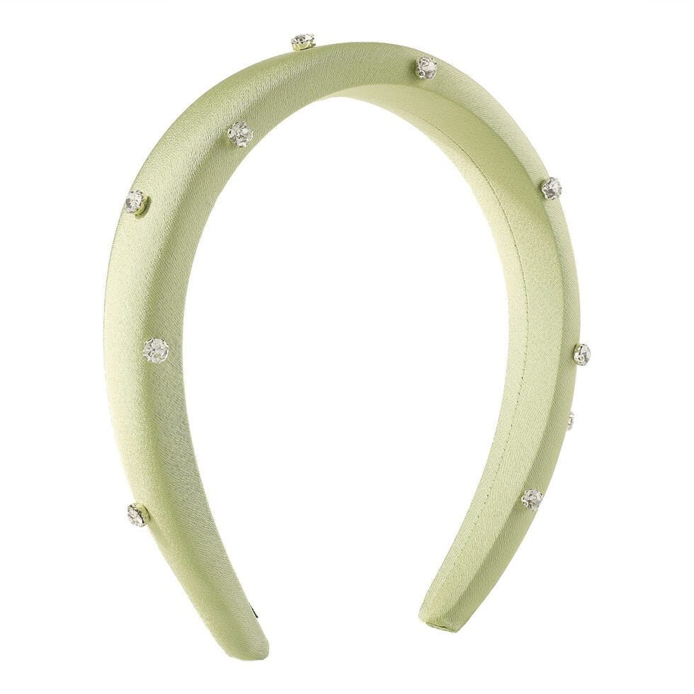 green Vintage Headband With Drill Bit-hb0021-