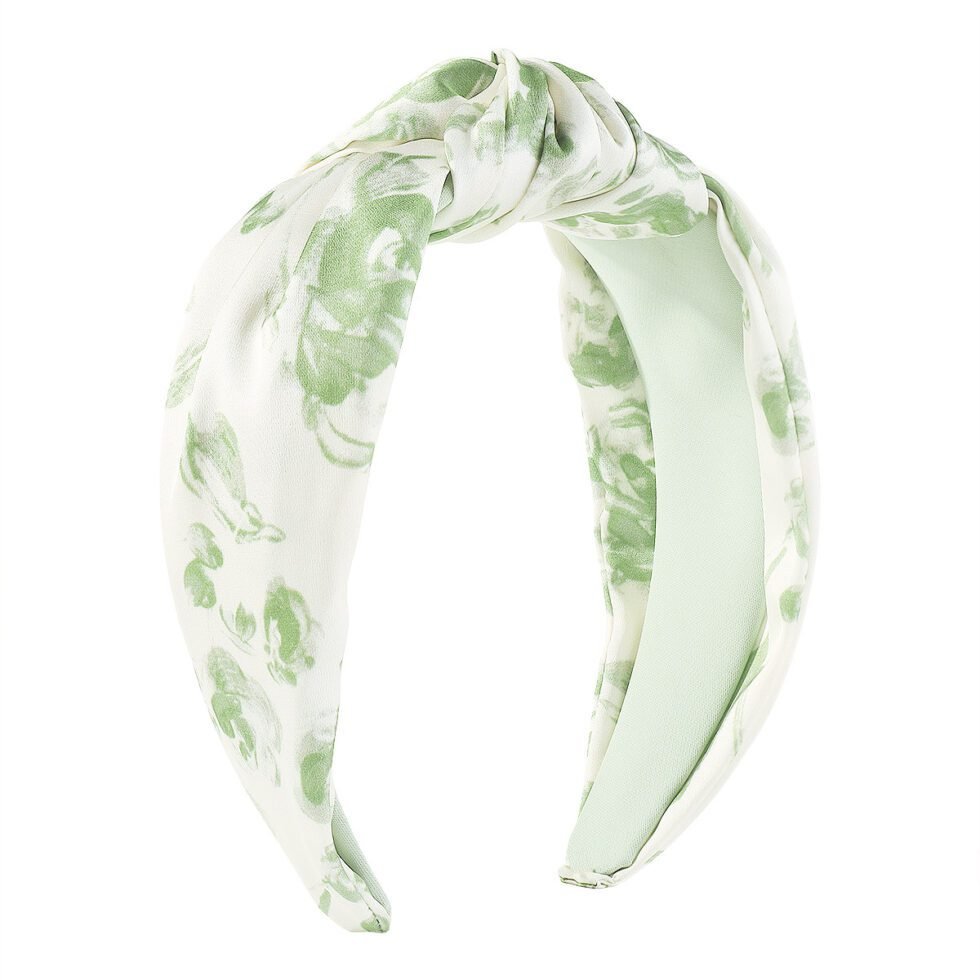 light green Fashion Ink Printed Cloth Headband-hb0036-