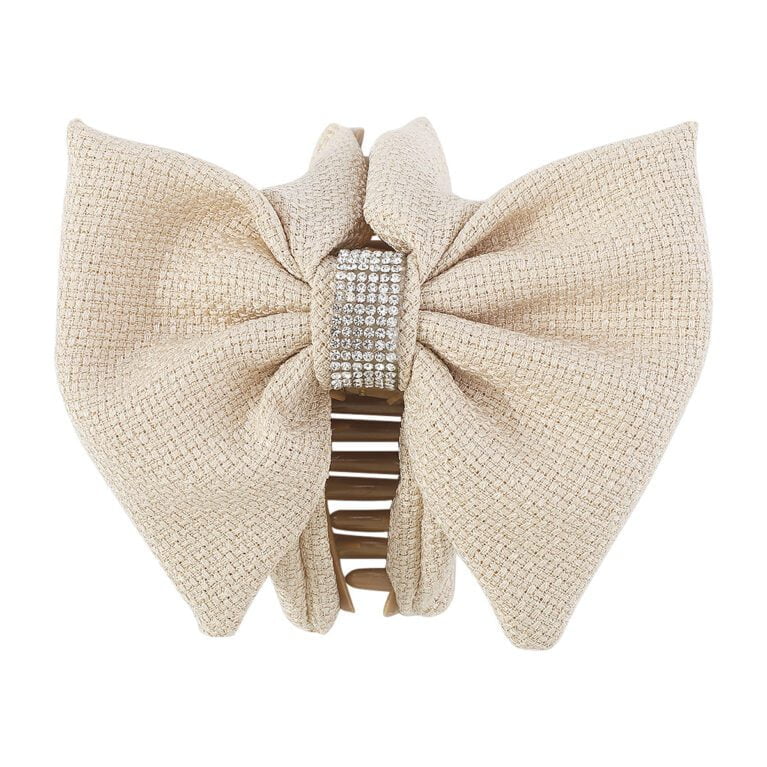 milk tea Personality Simple Diamond Bow Hairpin Woman-hrc002-