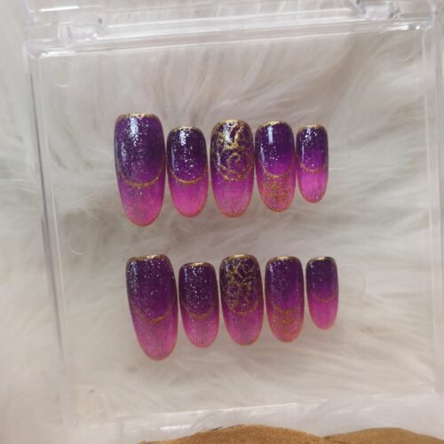 Arab-Princess-Press-on-Nails-Handmade-Nails-hmn014b