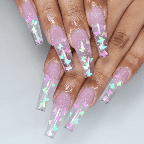 Butterfly Shadow Press on Nails | Handmade Nails-HMN001-b