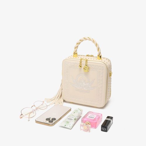 Embroidered-carried Small Square Bag Women's Superior Sense Crossbody Shoulder Bag-bag013-b