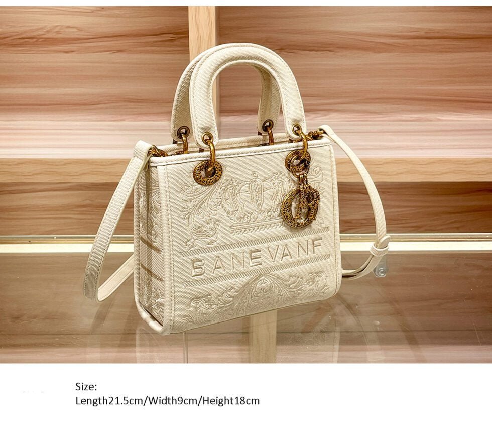 Leather Embroidered Princess Bag Women's Crossbody Shoulder Handbag-bag010-f