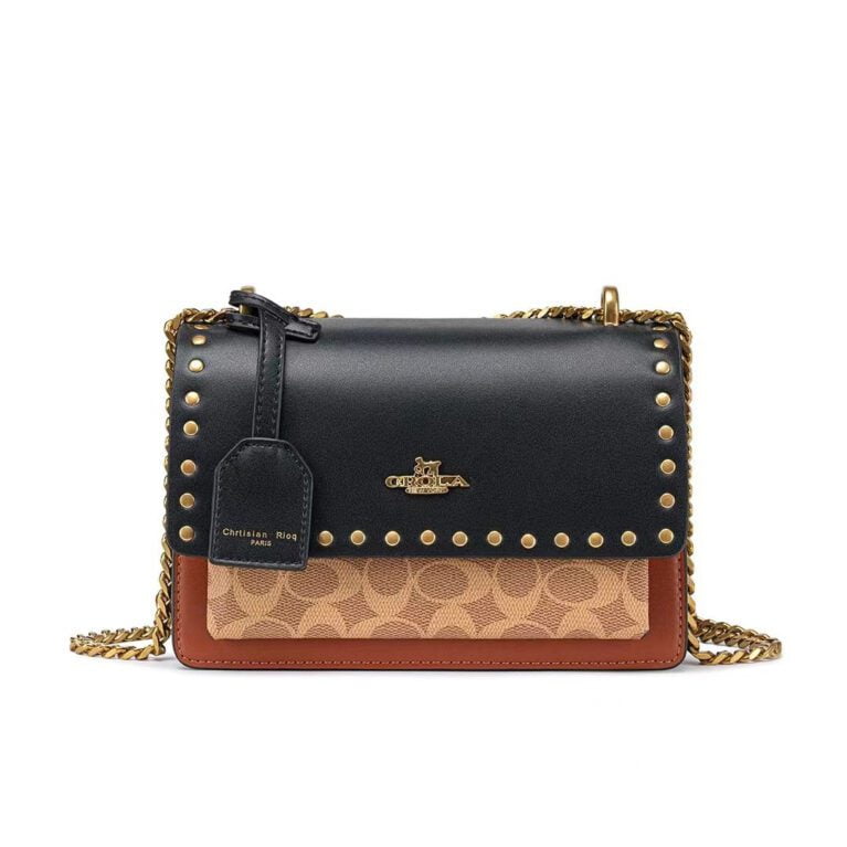 Leather Studded Chain Small Square Bag Women's Cross Border Shoulder Crossbody Bag-bag029-a