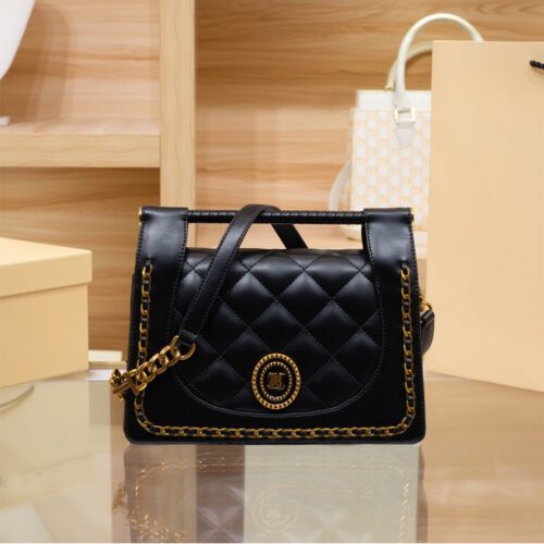 Women's Crossbody Shoulder Bag With Diamond Check Handbag-bag018-b