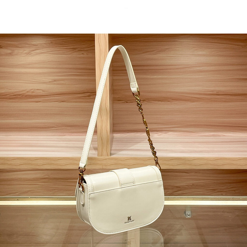 2024 New Leather Saddle Bag Women's Buckle Fashion Single Shoulder Crossbody Handbags-bag096-d