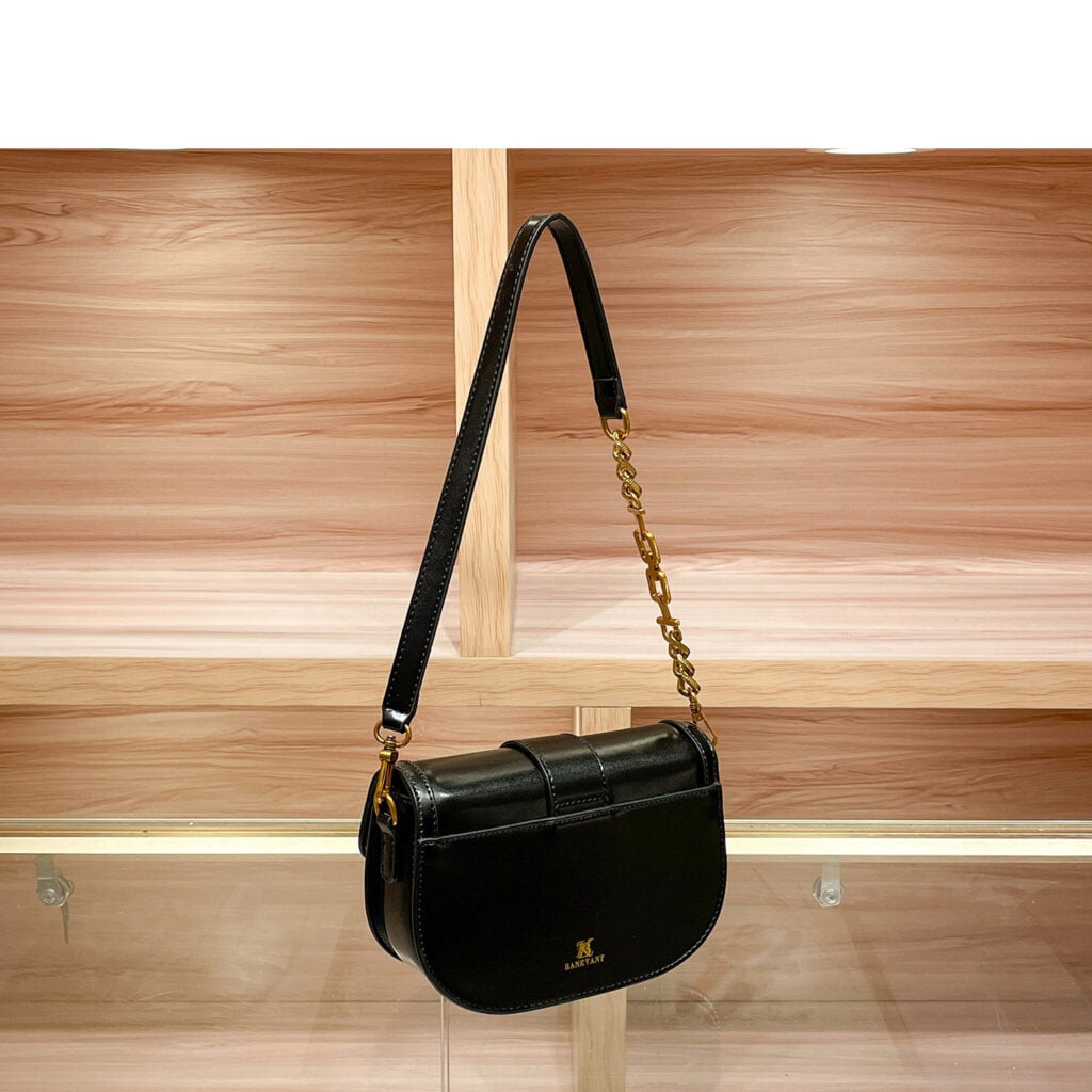 2024 New Leather Saddle Bag Women's Buckle Fashion Single Shoulder Crossbody Handbags-bag096-e