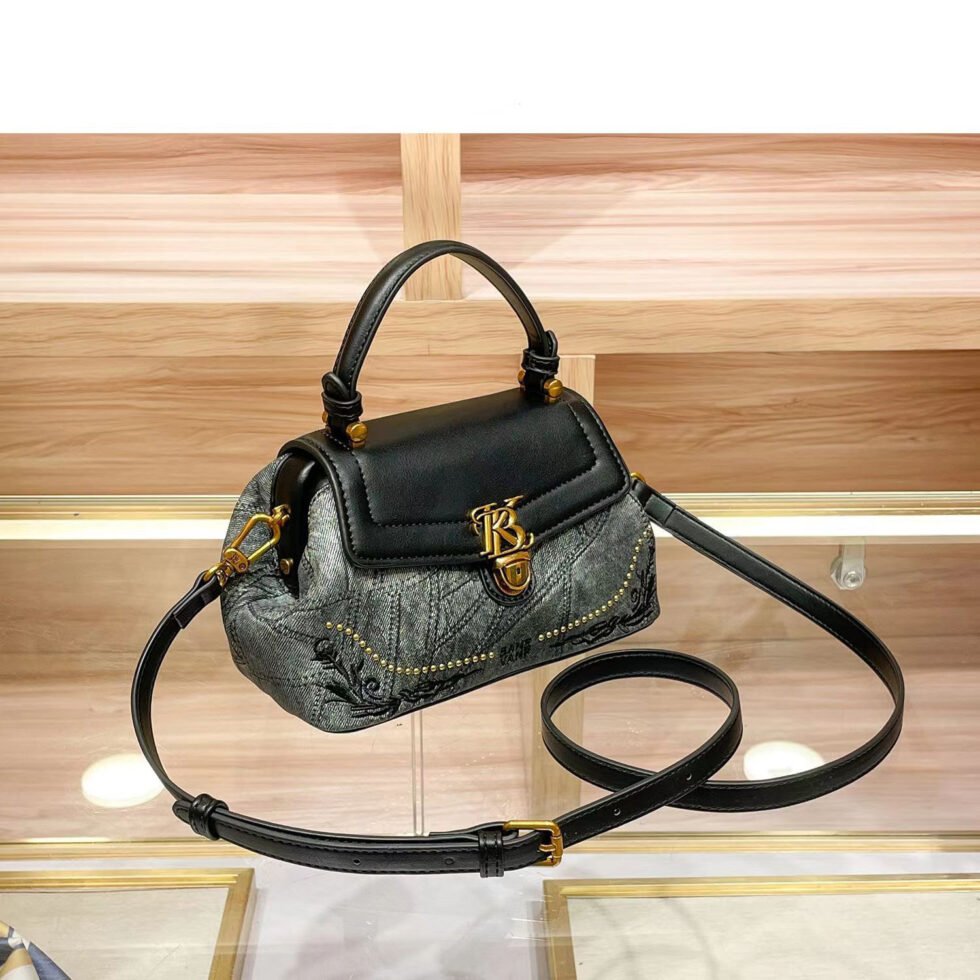 Buckle stylish denim tote Women's shoulder crossbody bag169-c