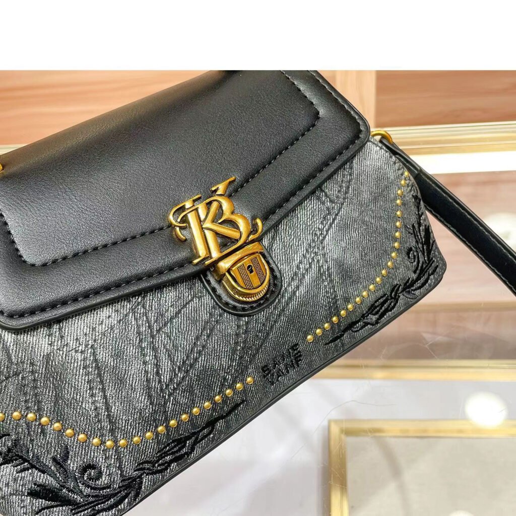 Buckle stylish denim tote Women's shoulder crossbody bag169-e