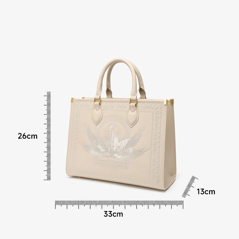 Embroidery Tote Bag Women's Stylish Hand Bill Shoulder Bag142-o