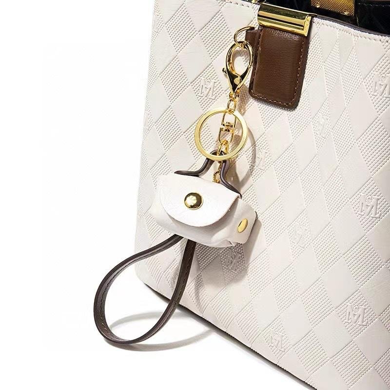 High-grade Plaid Bucket Bag Women's Fashion Crossbody Shoulder Bag130-e