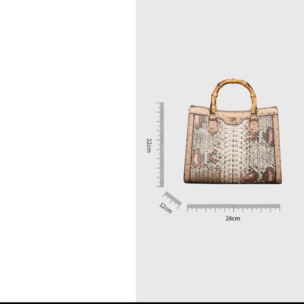 New Spring Leather Bamboo Handbag For Women With A Single Shoulder Crossbody Bag137-h