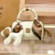 master High-grade Leather Chocolate Bear Boston Bag Women's New Portable Cartoon Shoulder Crossbody Bag145-a