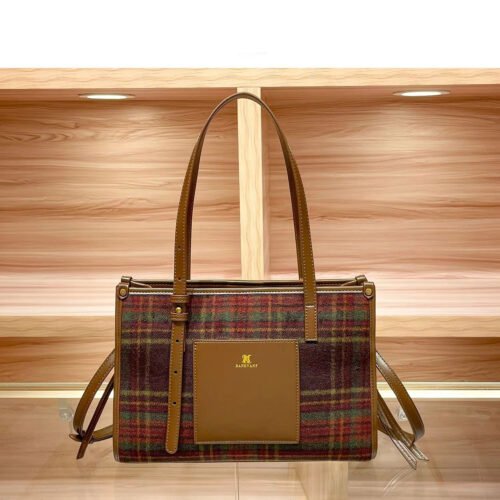 master Woolen plaid large capacity Tote shoulder bag for women-bag165-a