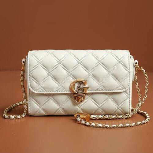 master(white) Popular 2024 Summer New Diamond Lattice Chain Small Square Bag Female Small Fragrance Bag-bag099-a