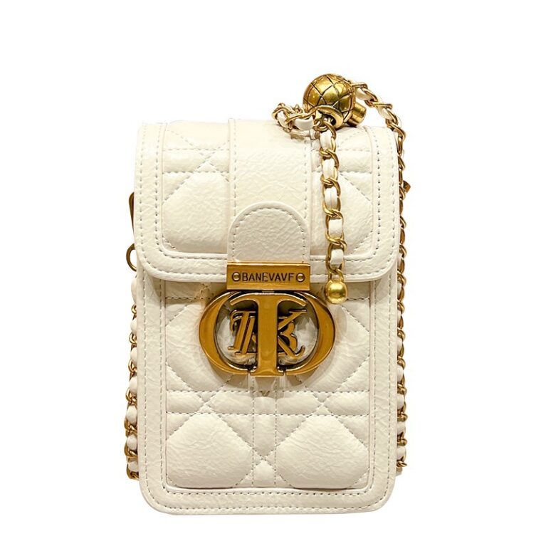 master(white） New Premium Sense Light Luxury Mini Chain Mobile Phone Bag Women's Crossbody Bag-bag052-a